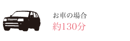 お車の場合 約130分